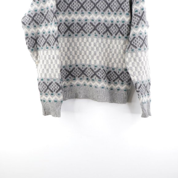 Vintage Streetwear Fair Isle Chunky Wool Sweater - Picture 3 of 10